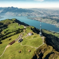 Rigi Kulm with views towards Lucerne and Mount Pilatus