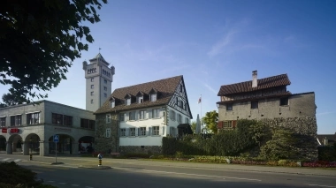 Historic building on a street