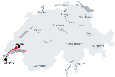 Map "Tour alla scoperta di Losanna"