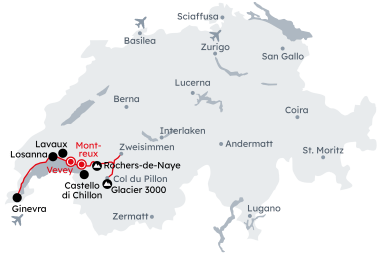 Map "Cultura e piacere nella regione del Lago di Ginevra"