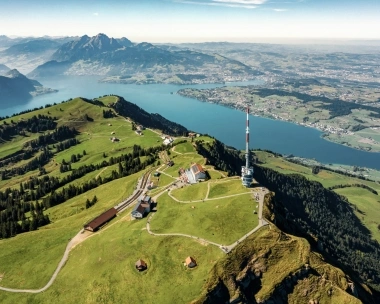 Rigi Kulm with views towards Lucerne and Mount Pilatus